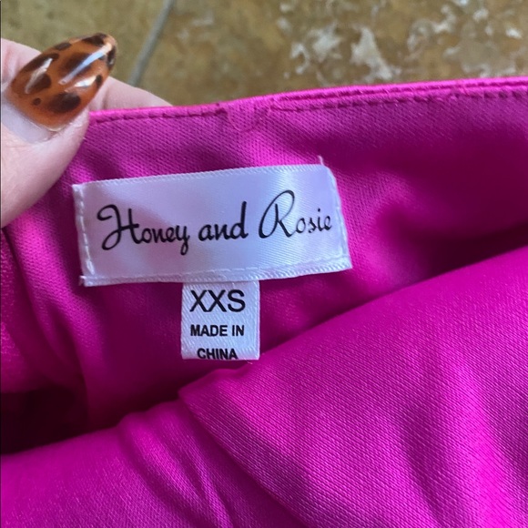 Honey and Rosie Vibrant Pink Mini Dress - Picture 4 of 4